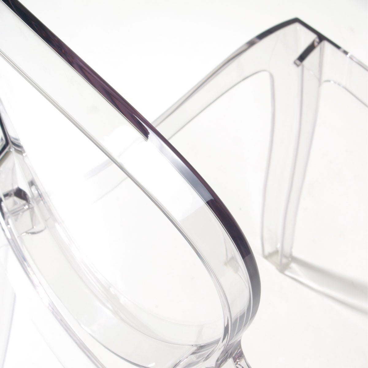 Fashion Commerce FC4695 4er Set Stühle, Polycarbonat, Transparent, 94x44x42cm, 4 Stück, Farblos