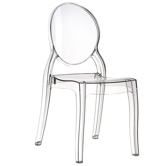 Fashion Commerce FC4695 4er Set Stühle, Polycarbonat, Transparent, 94x44x42cm, 4 Stück, Farblos