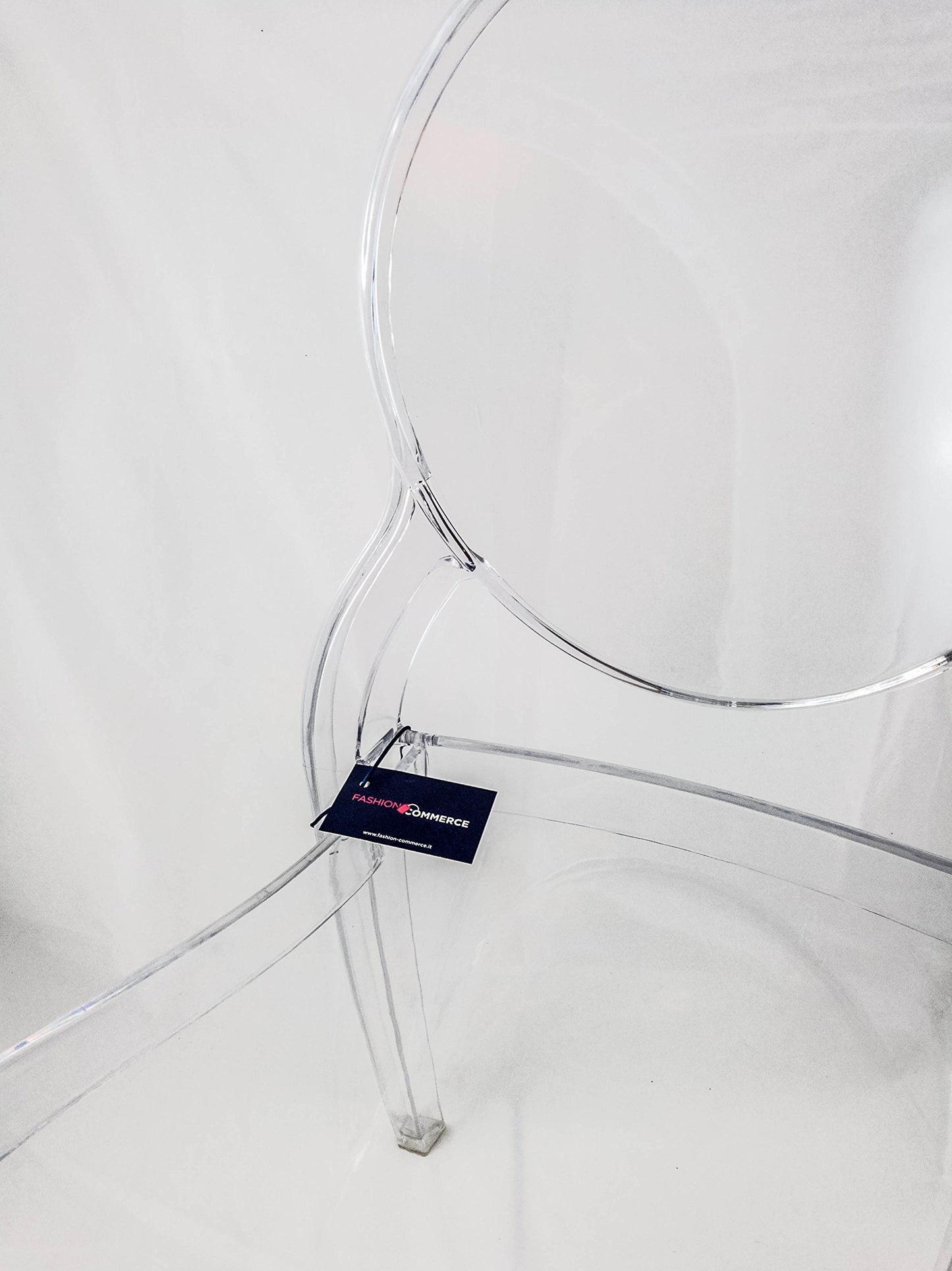 Fashion Commerce FC4695 4er Set Stühle, Polycarbonat, Transparent, 94x44x42cm, 4 Stück, Farblos