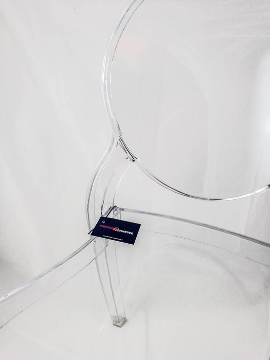 Fashion Commerce FC4695 4er Set Stühle, Polycarbonat, Transparent, 94x44x42cm, 4 Stück, Farblos